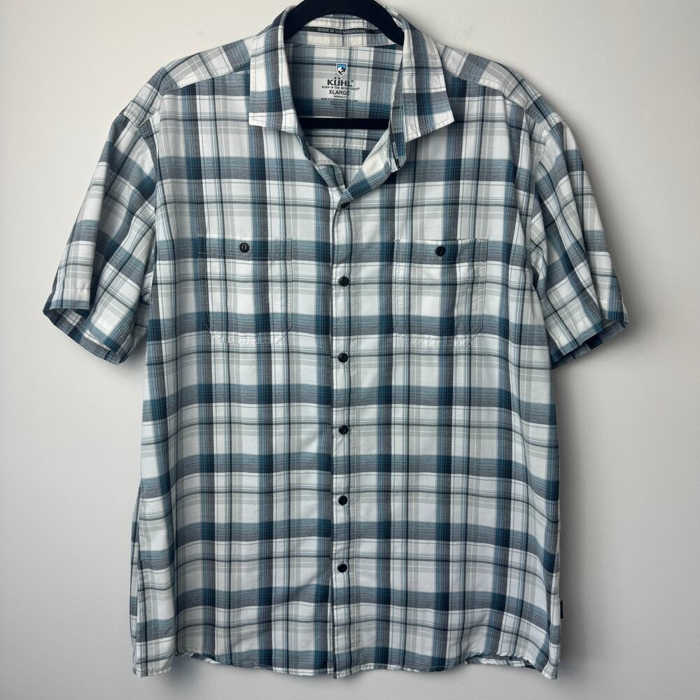 Kuhl Men's Short Sleeve Plaid Button Down Shirt XL Style 7222